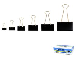 Prendedor de papel cis preto 15mm - c/12