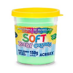 Massa de modelar soft acrilex 150g 810 verde bebe