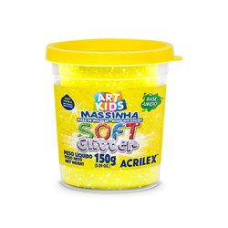 Massa de modelar soft acrilex 150g 212 glitter amarelo