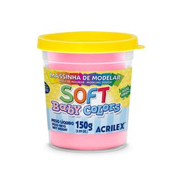 Massa de modelar soft acrilex 150g 813 rosa bebe