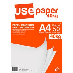 Papel sulfite use paper a4 branco 40kg 120g 50 folhas