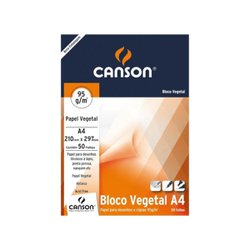 Bloco canson tecnico vegetal 92,5g a4 - 50 folhas