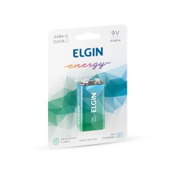Bateria alcalina elgin 9v