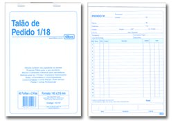 Impresso talao de pedido tamoio (163x213mm) 1/18 25x3 - 1010
