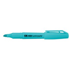 Marca texto cis lumini pastel mini azul com 12