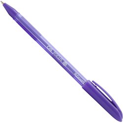 Caneta esferografica cis focus 1.0mm media roxa com 12