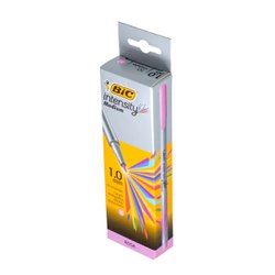 Caneta hidrografica bic intensity 1.0mm rosa com 10