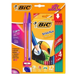 Kit escolar bic fashion colorir com 20 itens