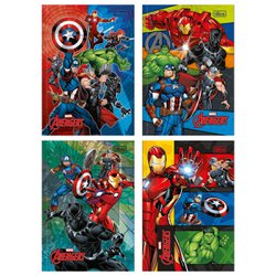 Caderno tilibra brochura capa dura 1/4 avengers 80 folhas com 5