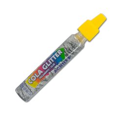 Cola glitter acrilex 15g - prata 202