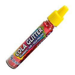 Cola glitter acrilex 15g - vermelha 205