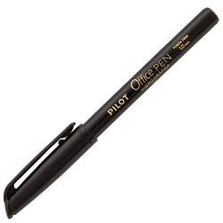 Caneta hidrografica pilot office pen 1.0mm media preta com 12