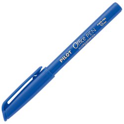 Caneta hidrografica pilot office pen 1.0mm media azul com 12