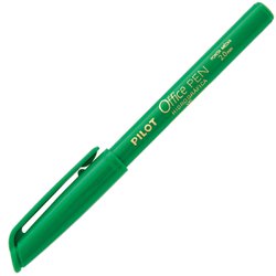 Caneta hidrografica pilot office pen 2.0mm grossa verde com 12