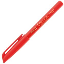 Caneta hidrografica pilot office pen 2.0mm grossa vermelha com 12