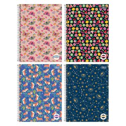 Caderno tilibra espiral c/d universitario pepper feminino 20x1 320fls c/2 - 236586