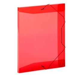 Pasta pvc com elastico plascony 2,0cm vermelha - a20