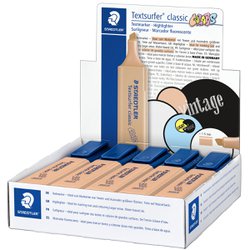 Marca texto staedtler bege areia com 10
