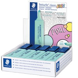 Marca texto staedtler azul menta com 10