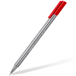 Caneta hidrografica staedtler 0.3mm ultra fina vermelho com 10