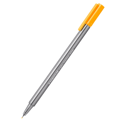 Caneta hidrografica staedtler 0.3mm ultra fina laranja com 10