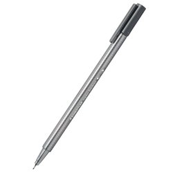 Caneta hidrografica staedtler 0.3mm ultra fina cinza com 10