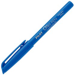 Caneta hidrografica pilot office pen 2.0mm grossa azul com 12