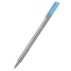 Caneta hidrografica staedtler 0.3mm ultra fina azul aqua com 10