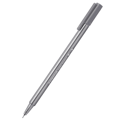 Caneta hidrografica staedtler 0.3mm ultra fina cinza escuro com 10