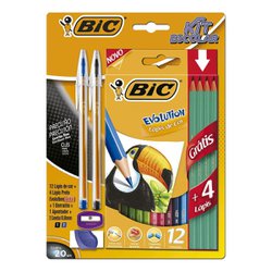 Kit escolar bic precisao colorir com 20 itens