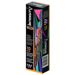 Caneta hidrografica bic intensity 0.4mm cores sortidas com 10