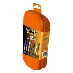 Kit caneta bic meu escritorio com 12 itens