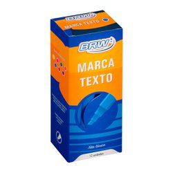 Marca texto brw azul fluorescente com 12