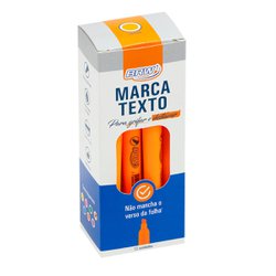 Marca texto brw laranja fluorescente com 12