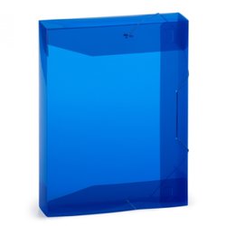 Pasta pvc com elastico plascony oficio 5cm azul - a50b