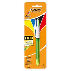 Caneta esferografica bic 4 cores 1.0/1.6mm media/grossa fluo blister