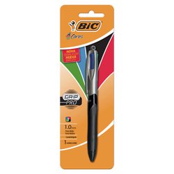 Caneta esferografica bic 4 cores 1.0mm media grip pro blister
