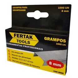 Grampo para grampeador fertak estofador 08mm com 1000 pp