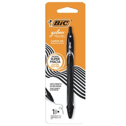 Caneta esferografica bic gelocity quick dry 0.7mm fina preta blister