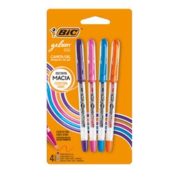 Caneta esferografica bic gelocity stic 0.5mm fina az/lj/rs/rx blister
