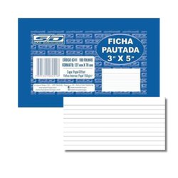 Impresso fichas pautadas sao domingos n.1 3x5 - 10042