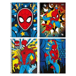 Caderno tilibra espiral c/d universitario spider man fit 10x1 160fls c/4 - 366536