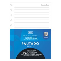 Folha para fichario tilibra tilidisco pautado univ c/96fls - 341771