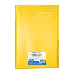 Pasta catalogo clear book gpk a4 amarela com 30 sacos
