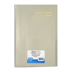 Pasta catalogo clear book gpk a4 cristal com 30 sacos