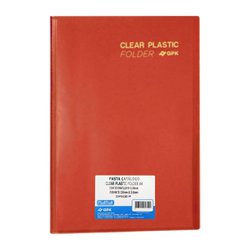 Pasta catalogo clear book gpk a4 vermelha com 30 sacos
