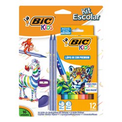 Kit escolar bic kids colorir com 16 itens