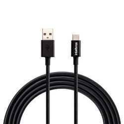 Cabo usb-a de pvc intelbras para usb-c preto 1,20m