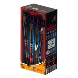 Caneta esferografica bic 4 cores 1.0mm stranger things 5 temp c/12