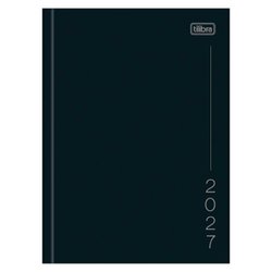Agenda 2027 tilibra costurada c/d pepper preta 123x166mm 160fls